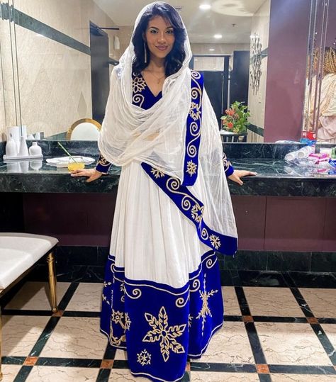 Sabrina! #eritrean #beauty #zuria Eritrean Zuria Dresses, Eritrean Chiffon, Zuria Habesha Dress, Ethiopian Kemis, Eritrean Women, Habesha Culture, Ethiopian Dresses, Eritrean Clothing, Eritrean Dress