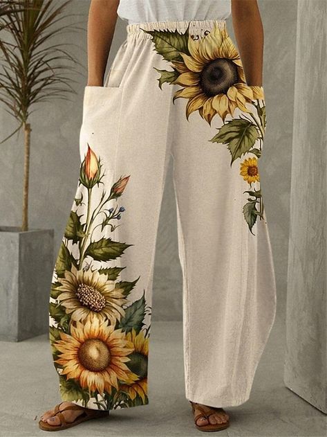 Floral print pants