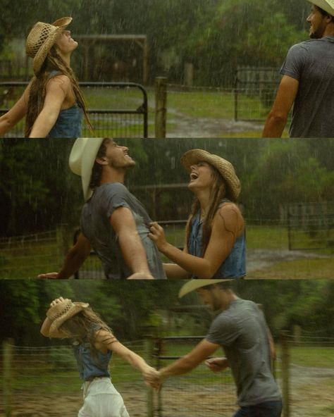 Country Wife And Husband, Country Relationship Aesthetic, Southern Love Aesthetic, Proposal In The Rain, Small Town Couple Aesthetic, Movie Love Aesthetic, Couple In Rain Aesthetic, Cowboy Love Aesthetic, Rain Couple Aesthetic