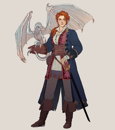 Pathfinder Iconic Characters, Dnd Drakewarden, Pirate Dnd Art, Pirate Outfit Female Drawing, Bard Outfit Female, Guard Character Design, Dnd Bard Outfit, Pirate Oc Art, Dnd Pirate Character Design