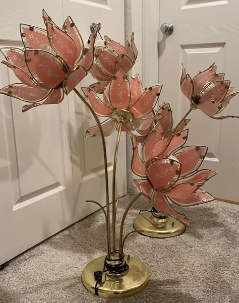 Flower Lamps, Flower Floor Lamp, Lotus Lamp, Flower Lamp, Pink Lotus, Room Makeover Bedroom, Dream House Interior, Cute Room Decor, Apartment Room