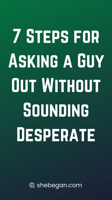 Asking someone out can be a nerve-wracking experience, especially when it comes to the opposite sex. As a woman, you may worry about coming across as desperate or being rejected. However, it is important to remember that rejection is not a reflection of your worth as a person.  The key is to approach the situation with confidence and to make sure that you are clear about what you want. In this article, we will discuss tips and strategies for asking a guy out without sounding desperate. Asking Him Out, Ask Someone Out, How To Ask Someone Out, Cute Ways To Ask Someone Out, Asking A Guy Out, Asking Someone Out, Ask Out, Relationship Challenge, Ties That Bind