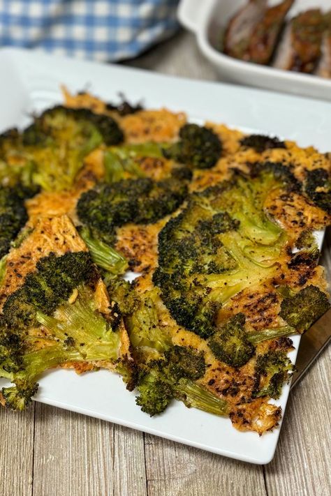 Smashed Broccoli with Cheese Smashed Broccoli With Cheese, Baked Broccoli And Cheese, Brocolli Cheese, Broccoli With Cheese, Smashed Broccoli, Broccoli Cheese Bites, Seasoned Broccoli, Broccoli Bites, Parmesan Broccoli