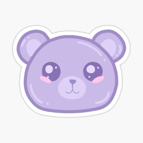 Light Purple Stickers, Purple Stickers Aesthetic Printable, Cute Purple Stickers, Purple Aesthetic Stickers, Lilac Stickers, Lavender Stickers, Sticker Freebies, Purple Stickers, Purple Teddy Bear