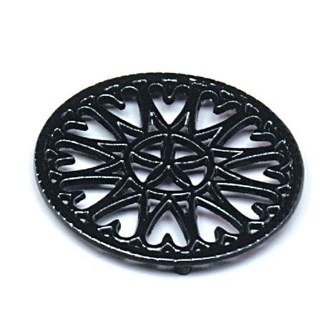 Sunburst Cast Iron Trivet - Enamel Black Cast Iron Trivets, Fireplace Damper, Standing Fireplace, Wooden Fireplace, Ethanol Fireplace, Portable Fire Pits, Bioethanol Fireplace, Freestanding Fireplace, Cast Iron Fireplace