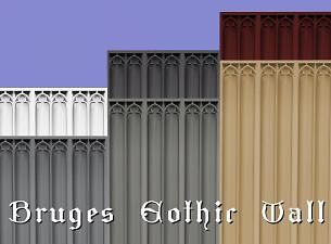 Mod The Sims - Bruges Gothic walls- 7 colors! Sims 4 Studio, In Bruges, Sims 4 Cc Folder, Sims Four, Sims 4 Update, Sims 4 Cc Furniture, Sims 4 Build, Sims 4 Houses, Sims House