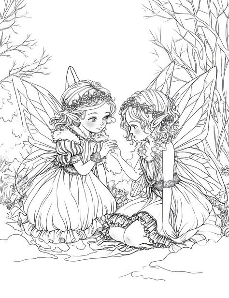 Free Fairy Coloring Pages, Fairy Coloring Pages For Adults, Fairy Colouring Pages, Colouring Art, Mario Coloring, Coloring Patterns, Forest Fairies, Coloring Pages Nature, Super Mario Coloring Pages