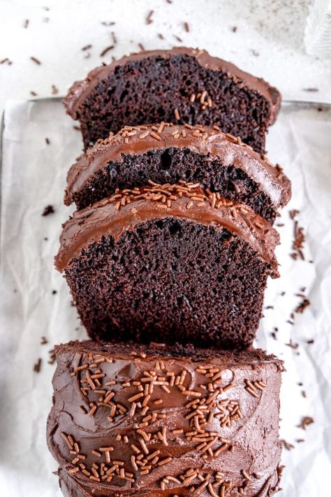 Chocolate Loaf Cake - Cloudy Kitchen Soft Moist Chocolate Cake, Chocolate Loaf Cake Recipe, Chocolate Frosting Easy, Dairy Free Chocolate Frosting, Cloudy Kitchen, Chocolate Loaf, Chocolate Loaf Cake, Banana Bread Cookies, Loaf Cake Recipes