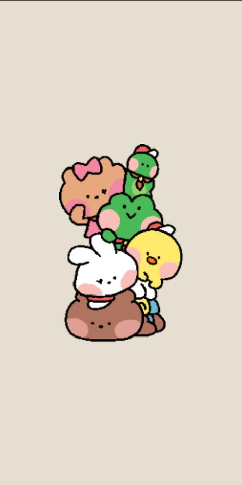 Line Friends Minini Wallpaper, Wallpaper Iphone Disney Princess, Canvas Learning, Cute Puns, Wallpaper Iphone Disney, Funny Doodles, Birthday Cards Diy, Line Sticker, Line Friends