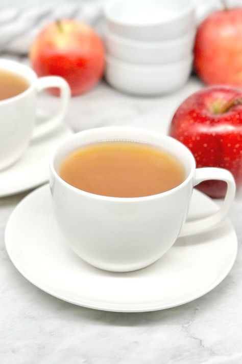 Apple Tea Apple Tea Recipe, Turkish Apple Tea, Apple Cinnamon Tea, Horticultural Therapy, Pine Needle Tea, Fall Tea, Apple Benefits, Fall Drink, Cinnamon Tea