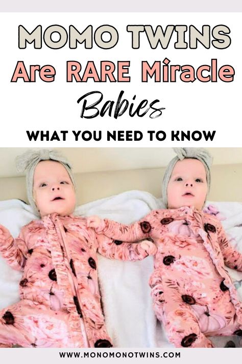 Momo twins are a type of RARE twin pregnancy that requires extra care and attention! It can also be incredibly exciting and rewarding for parents-to-be! So let’s dive into everything you need to know about momo twins…how they happen to WHAT TO EXPECT during pregnancy and delivery. #twins #twingirls #momotwins #monomonotwins #twinpregnancy #pregnantwithtwins Momo Twins, Types Of Twins, Preterm Labor, Expecting Twins, Neonatal Intensive Care Unit, Miracle Baby, Prenatal Care, Birth Labor, Parent Life