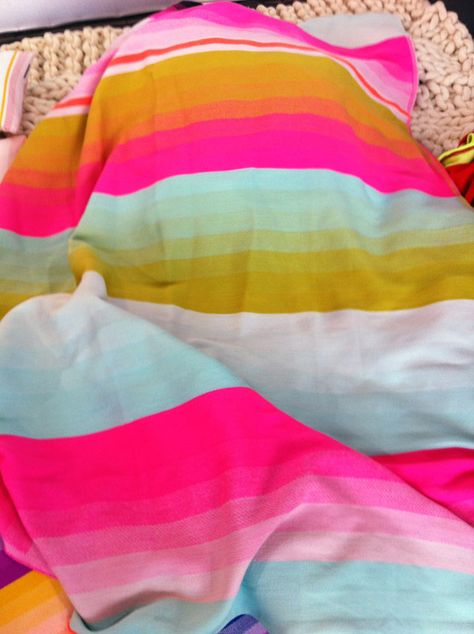 neon + pastel inspo Stripe Blanket, Neon Pastel, Neon Stripes, Fabric Patterns Design, Striped Quilt, Striped Blankets, Bed Throw Blanket, Wooden Houses, Pretty Colors