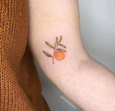 Tangerine Tattoo, Clementine Tattoo, Uv Ink Tattoos, Tattoo Bouquet, Orange Tattoo, Black Light Tattoo, Pikachu Tattoo, Neon Tattoo, Le Tattoo