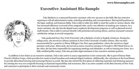 Virtual Assistant Bio Example, Short Bio Examples, Best Biographies, Administrative Assistant, Executive Assistant, Planner Spread, Resume Examples, Hermes Bags, Make It Work