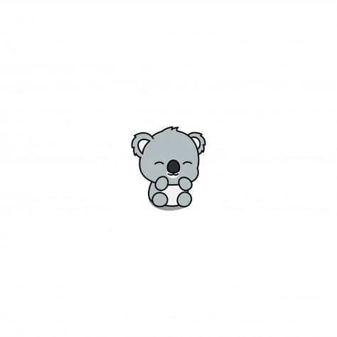 Cute baby koala cartoon Premium Vector | Free Vector #Freepik #vector #freebackground #freelogo #freelabel #freebaby Koala Cartoon, Baby Koala, Powerful Images, Koala, Premium Vector