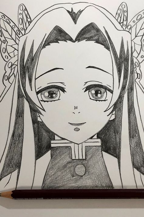 Draw Kochou Kanae from Demon Slayer https://youtu.be/TnSEhhj_02U Drawing Ideas Creative Anime, Kanae Kocho Sketch, Kanae Kocho Drawing, Demon Slayer Sketch Easy, Anime Drawing Demon Slayer, Kanao Drawing, Anime Drawing Videos, Demon Slayer Drawing Sketch, Drawing Demon Slayer