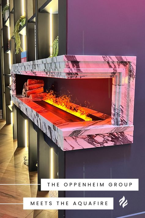 We're starry-eyed checking out our Aquafire 60" insert, beautifully enclosed in this sleek, open-concept, modern marble fireplace design, featured in The Oppenheim Group's LA office 🤩 #sellingsunset Our mesmerizing, realistic water vapor flame is captivating, calming, and safe for open spaces (no heat or fumes...it runs on tap water!), making it the perfect focal or accent piece for any office space 🔥✨ Modern Marble Fireplace, Oppenheim Group, Water Vapor, Electric Fireplaces, Marble Fireplace, Modern Marble, Faux Fireplace, Starry Eyed, Tap Water