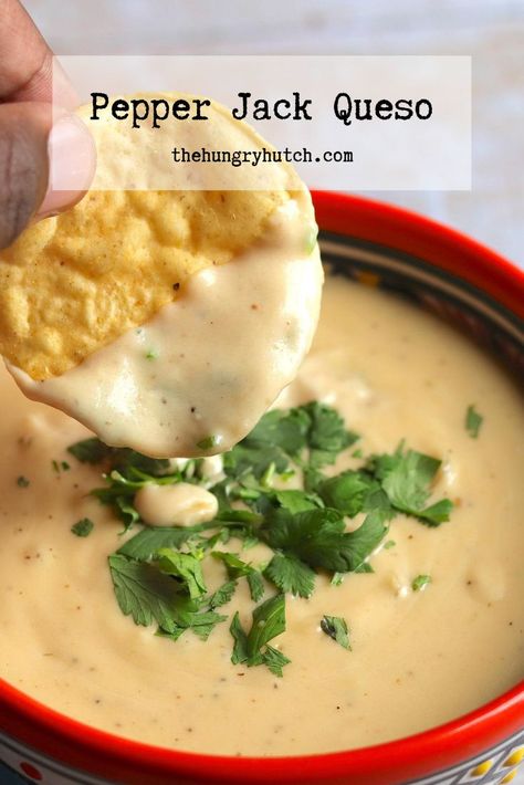 Pepper Jack Queso, Pepper Jack Cheese Recipes, Queso Recipe Easy, Homemade Queso Dip, Homemade Queso, Queso Dip Recipe, Live Deliciously, Queso Dip Recipes, Queso Recipe