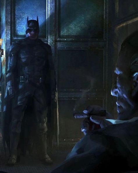 The Batman concept art by John McCoy and Joe Studzinski. The Batman Concept Art, Jaime Jones, Batman Villians, Batman Gotham Knight, Batman Concept Art, Gotham Joker, Batman Concept, I Am Batman, Batman Comic Art