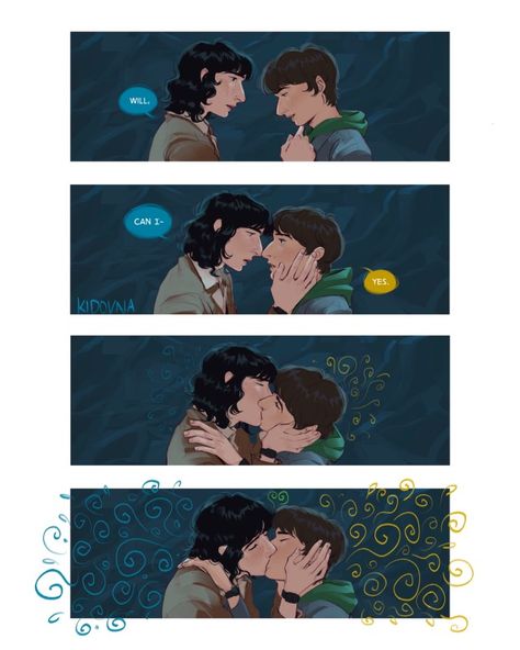 Crazy Together, Byler Fanfic, Byler Comic, Byler Fanart, Byler Fanart Kiss, Stranger Things Mike, Merlin Fandom, 2160x3840 Wallpaper, Stranger Things Have Happened