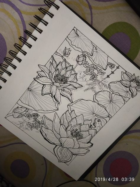 Scenery Sketch, Fineliner Art, Whimsical Art Journal, Beauty Flowers, Easy Love Drawings, Mandala Art Therapy, Flower Sketches, Doodle Art Designs, Hand Art Drawing