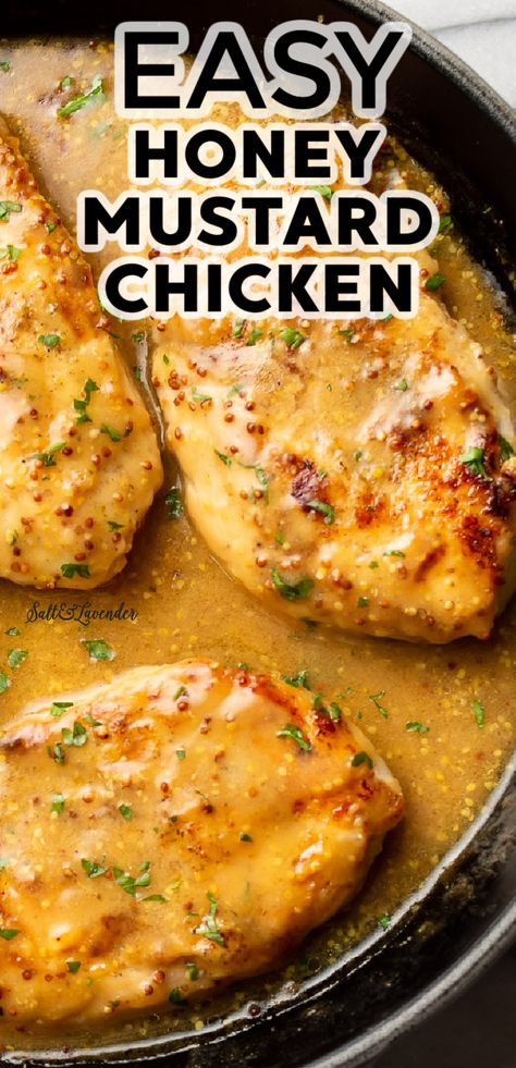 Easy Honey Mustard, Honey Mustard Chicken Recipes, Honey Chicken Recipe, Chicken Cutlet Recipes, Mustard Chicken Recipes, Chicken Tenderloin Recipes, Honey Mustard Chicken, Easy Chicken Dinner Recipes, Tenderloin Recipes