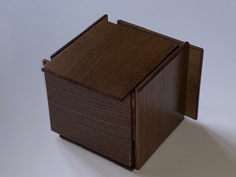 We just listed a Half Finished Japanese Puzzle Box by Hiroshi Iwahara.  This piece is being sold from a private collection.  It conceals TWO secret hidden compartments!  #HiroshiIwahara #PuzzleBoxWorld #HalfFinished #Karakuri #JapanesePuzzle #Puzzle #TrickBox #Wood #Secret #BrainTeaser Puzzle Box Design, Puzzle Box Ceramics, Box With Secret Compartment, Puzzle Box Mechanism, Wood Puzzle Box, Japanese Puzzle Box, Box Hacks, Puzzle Boxes, Wooden Puzzle Box