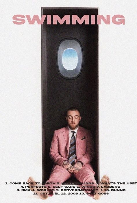 Mac Miller Swimming, Tracklist Poster, Swimming Posters, Music Poster Design, Dorm Posters, Poster Room, Picture Collage Wall, I'm With The Band, Mac Miller