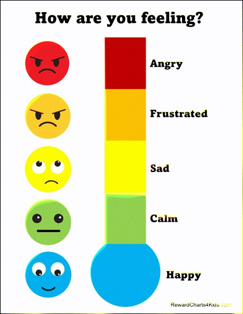 Scale Of Emotions, Emotion Scale, Emotional Thermometer, Feelings Thermometer, Feelings List, Feelings Faces, Emotion Words, Emotions Posters, Emotions Wheel