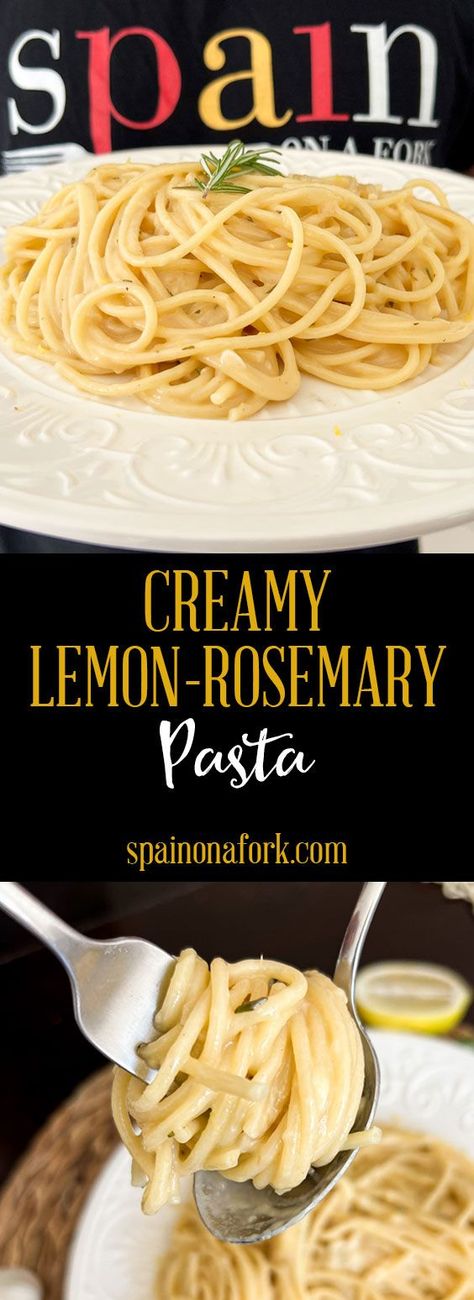 Pasta With Rosemary, Rosemary Pasta, Authentic Spanish Recipes, Tuesday Dinner, Easy Pasta Sauce, Pasta Easy, Fettuccine Noodles, Aioli Recipe, Spanish Recipes