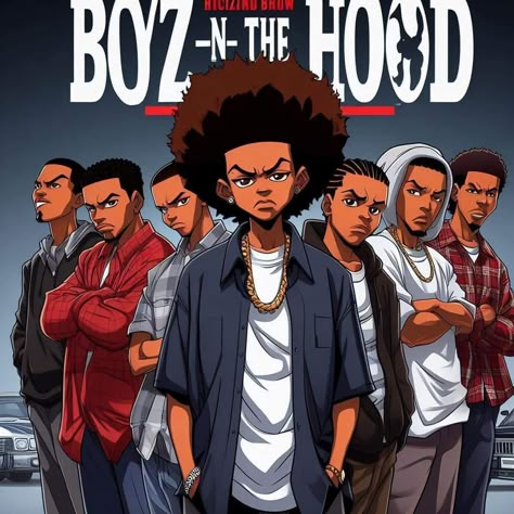 Boondocks Outfits, Boondocks Aesthetic, The Boondocks Cartoon, Boondocks Drawings, Black Things, Boyz N The Hood, Dark Naturalism, Dope Cartoons, Black Anime Guy