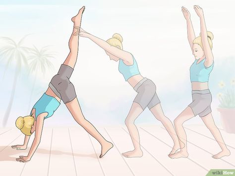 Image titled Learn to Do a Front Walkover in 1 Day Step 9 Front Aerial, Front Handspring, Front Walkover, Cheer Stretches, Cheerleading Workout, Cheer Dance Routines, One Song Workouts, Front Flip, Tumbling Gymnastics