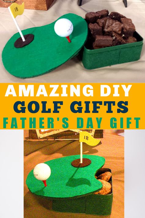 Learn how to make a DIY golf gift basket perfect for a Father's Day gift or for anyone who loves golf! Create this fun and festive box out of inexpensive items from the craft store. It is very easy to make this DIY Golf Gift Idea and I will show you how. //DIY Father's Day Gifts / Father's Day Crafts / Fathers Day Golf Gifts / Golf Gift Basket / Golf Gift Ideas / Gift Baskets for Men // Diy Golf Gifts For Dad, Diy Golf Gifts For Men, Polymer Clay Golf, Homemade Golf Gifts, Fathers Day Golf Crafts, Diy Golf Gifts, Golf Diy Gifts, Diy Father's Day Gift Baskets, Gift Basket For Men