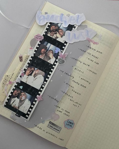 Memory Journal Friends, Romantic Journal, Friends Journal, Diy Photo Book, Love Scrapbook, Bulletin Journal Ideas, Kpop Journal, Pretty Journals, Memory Journal