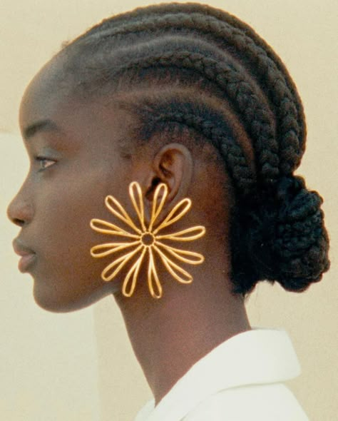 Knot Braid, Braid Patterns, African Earrings, Hair Guide, Visual Aesthetics, Cornrow Hairstyles, African Hairstyles, Afro Hairstyles, Black Girls Hairstyles