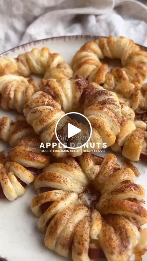 Lemon8 · Puff pastry apple donuts🍎🍩 · @Katherin Vivas Puff Pastry Ingredients, Puff Pastry Apple, Little Spaces, Apple Pastry, Apple Puff Pastry, Grilled Salmon Recipes, Recipes Restaurant, Apple Donuts, Frozen Puff Pastry