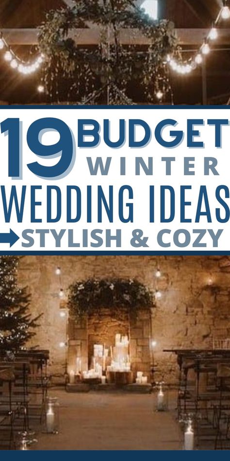 Planning a winter wedding on a budget? Discover 19 affordable and creative winter wedding ideas to make your day magical without breaking the bank. From DIY decor and budget-friendly venues to cost-saving tips for flowers and catering, our blog post provides practical advice and inspiration for a beautiful winter celebration. Learn how to create a cozy and elegant winter wedding that fits your budget while still feeling luxurious and special. Boho Chic Winter Wedding, Winter Wedding Chapel Decorations, Fall Winter Wedding Ideas, Winter Wedding Chapel, Winter Wedding Country, Small Winter Wedding Ideas Simple, Winter Wedding Arch Indoor, Winter Rustic Wedding Decor, Budget Winter Wedding