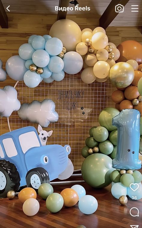 Safari Baby Shower Boy, 2nd Birthday Party For Boys, Boys First Birthday Party Ideas, Boy Birthday Party Themes, Tractor Birthday, Cars Theme Birthday Party, Birthday Party Decorations Diy, Pool Birthday, Birthday Party Theme Decorations