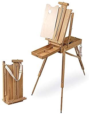 Amazon.com: Creative Mark Cezanne Half Box French Artist Easel, with Sketch Box Drawer, Canvas Carrying Clips, Brass Plated Hardware Perfect for Plein Air Painting Drawing -Oiled Stained Elm Wood Easel For Painting, Wood Palette, Sketch Box, Artist Easel, Painters Palette, Art Easel, Drawing Sketching, My Art Studio, Plein Air Paintings