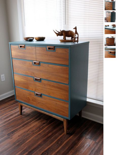 Refurbished Mid-Century Modern Dresser Etsy Mid Century Dresser, Furniture Renovation, Modern Dresser, Retro Furniture, Refurbished Furniture, Furniture Restoration, Redo Furniture, Flipping Furniture, Furniture Arrangement