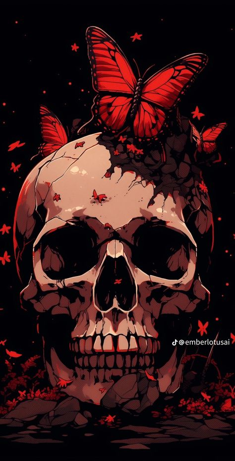 Dark Fantasy Wallpaper, Butterfly Wallpapers, Blood Wallpaper, Favorite Tattoos, Fantasy Wallpaper, Skull Art Drawing, Goth Wallpaper, Gothic Wallpaper, Getting A Tattoo