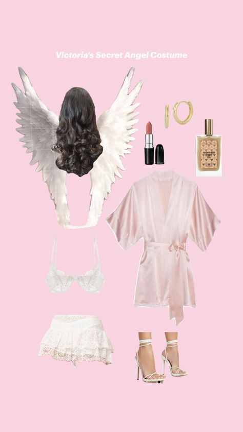 #vsangelcostume Vs Angel Costume, Eve Costume, Angel Halloween, Angel Halloween Costumes, Cute Group Halloween Costumes, School Carnival, Pretty Halloween Costumes, Angel Costume, Vs Angels