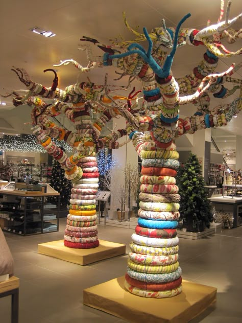 Not a Give 'Em Props Creation- but I just love it! So fun and creative. John lewis Mk baobab tree by piratronics Flower Sculpture, Fabric Tree, Afrique Art, Tree Sculpture, Sewing Embroidery, Sculpture Installation, Dreamcatchers, Light Installation, Land Art