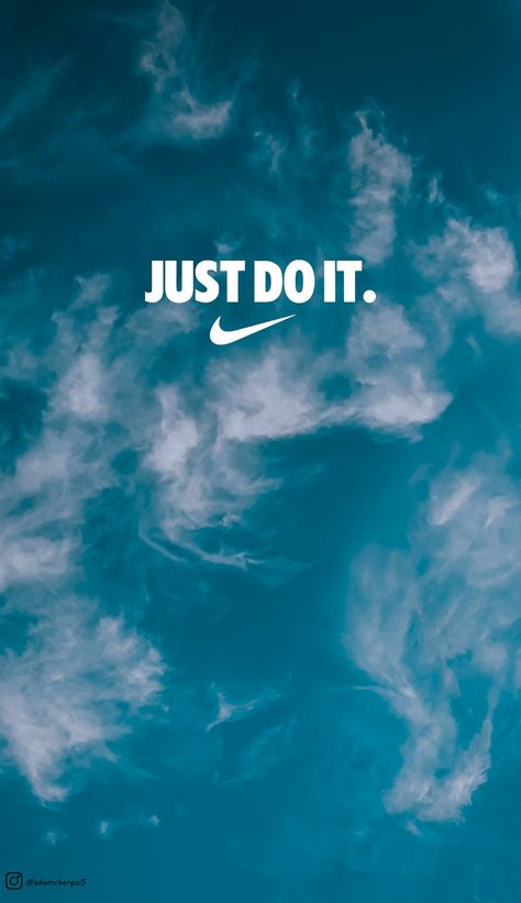 Blue sky 
Just Do It Just Do It Wallpapers Iphone, Do It For You Wallpaper, Just Do It Aesthetic, Inspirational Running Quotes, Just Do It Wallpapers, Winter Arc, Light Blue Aesthetic, Werewolf Art, Sports Aesthetic