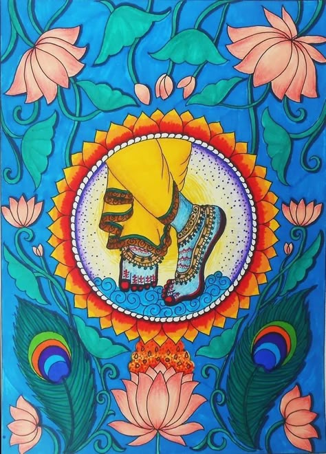 Hare Krishna, Art Work, Krishna, Flowers, Art