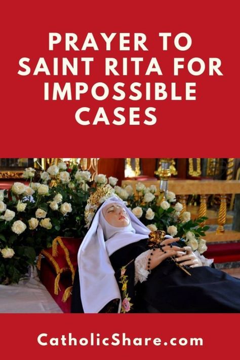 Prayer To St Rita, Catholic Prayer For Protection, Rita Of Cascia, Ruth Bible, Prayer For Help, Saint Rita, St Rita Of Cascia, Catholic Prayers Daily, St. Rita