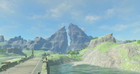 Dueling Peaks | Zeldapedia | Fandom Kakariko Village, Calamity Ganon, Dragon God, Legend Of Zelda Memes, Ancient Dragon, List Of Characters, Mountain River, Breath Of The Wild, A Dragon