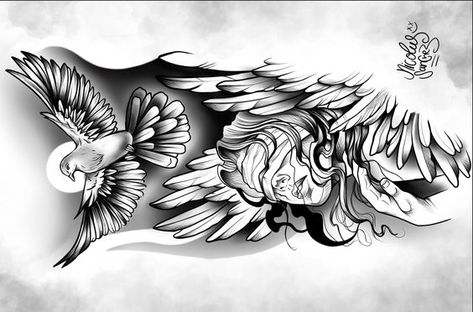 Angel Tattoo Men Arm, Tattoo Men Arm, Half Sleeve Tattoos Sketches, Chest Tattoo Drawings, Tato Maori, Fallen Angel Tattoo, Half Sleeve Tattoo Stencils, Half Sleeve Tattoos Drawings, Forarm Tattoos