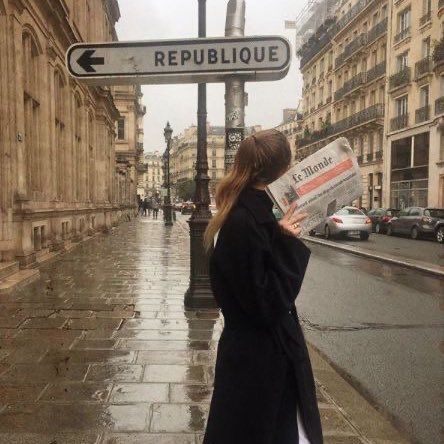 Christie Tyler, Rainy Paris, Addie Larue, Newspaper, Umbrella, My Favorite, Paris, Reading, On Instagram