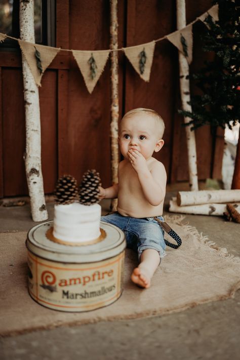 Happy Camper Photo Shoot, One Happy Camper First Birthday Photos, One Happy Camper Photo Shoot, First Birthday Camping Theme, One Happy Camper First Birthday, Happy Camper Birthday Party, Theme First Birthday, One Happy Camper, Baby Birthday Photoshoot